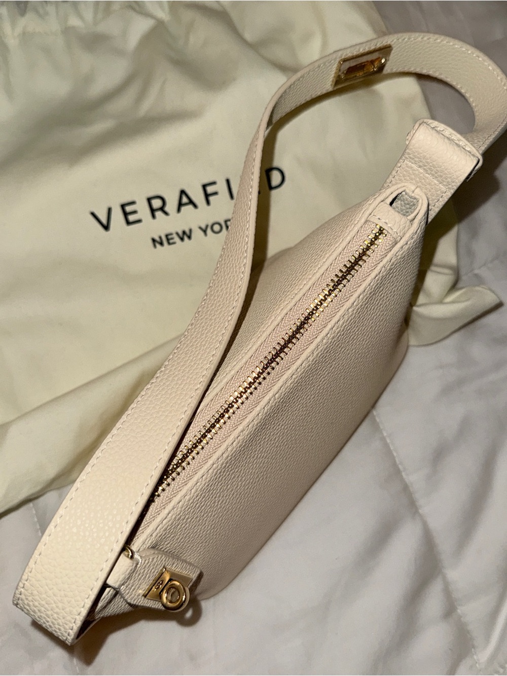 VERAFIED NYC twister hobo bag ivory - Picture 2 of 6